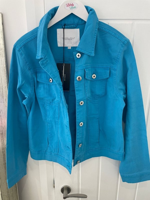 Turquoise denim jacket